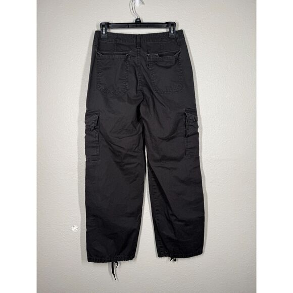 Levi's Womens '94 Baggy Black Cargo Jeans Sz 25 Wide Leg Grunge Skater Retro - Picture 4 of 9